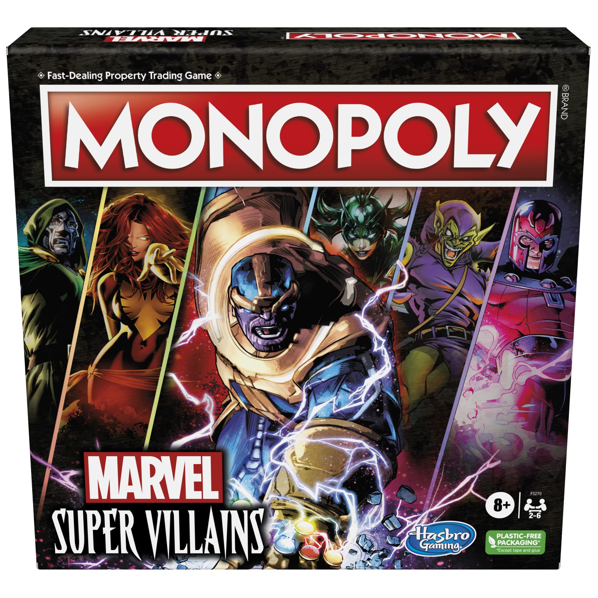 Monopoly Marvel Super Villains tokens set featuring iconic villains for dynamic play.