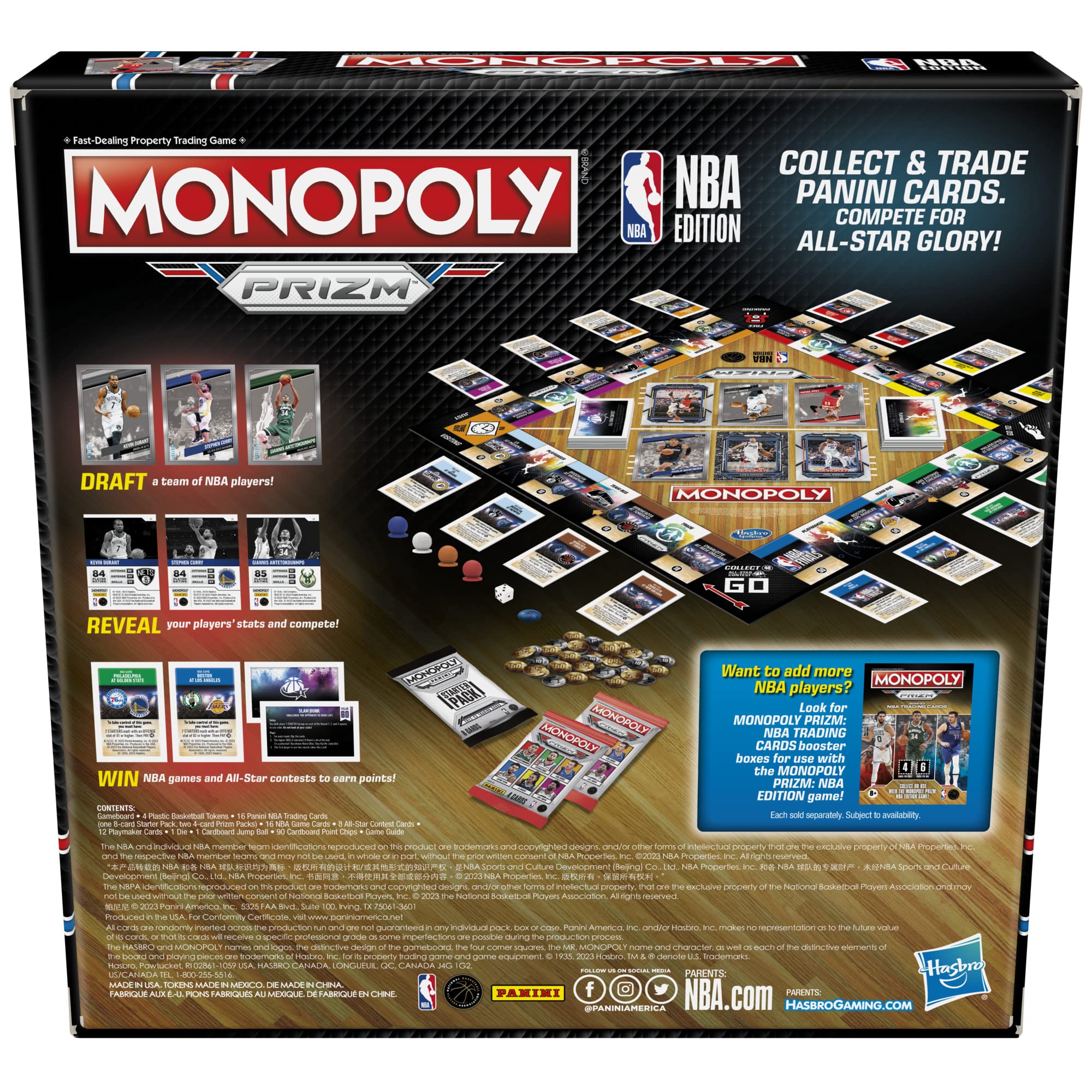 Monopoly NBA dice set for quick, suspenseful turns