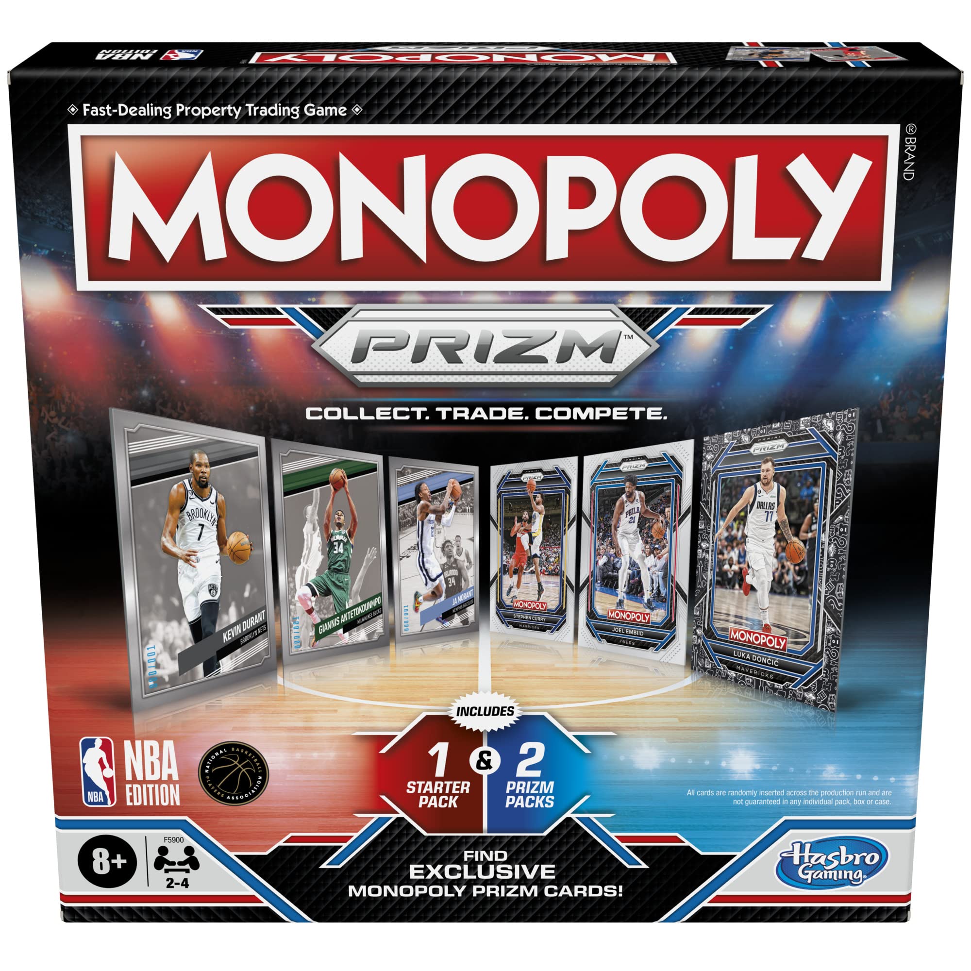 Monopoly NBA game board featuring NBA-themed properties for family play