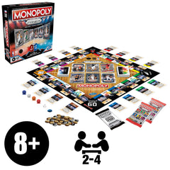 Monopoly NBA Panini cards front with player stats for drafting