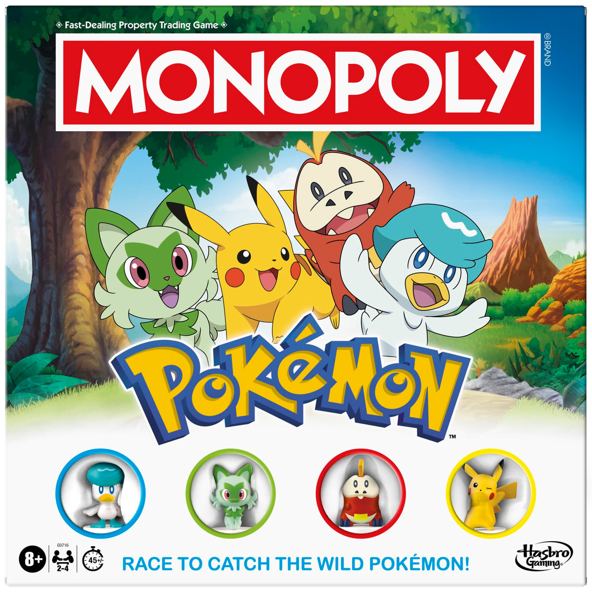 Monopoly Pokémon Edition gameboard with colorful locations for family game night