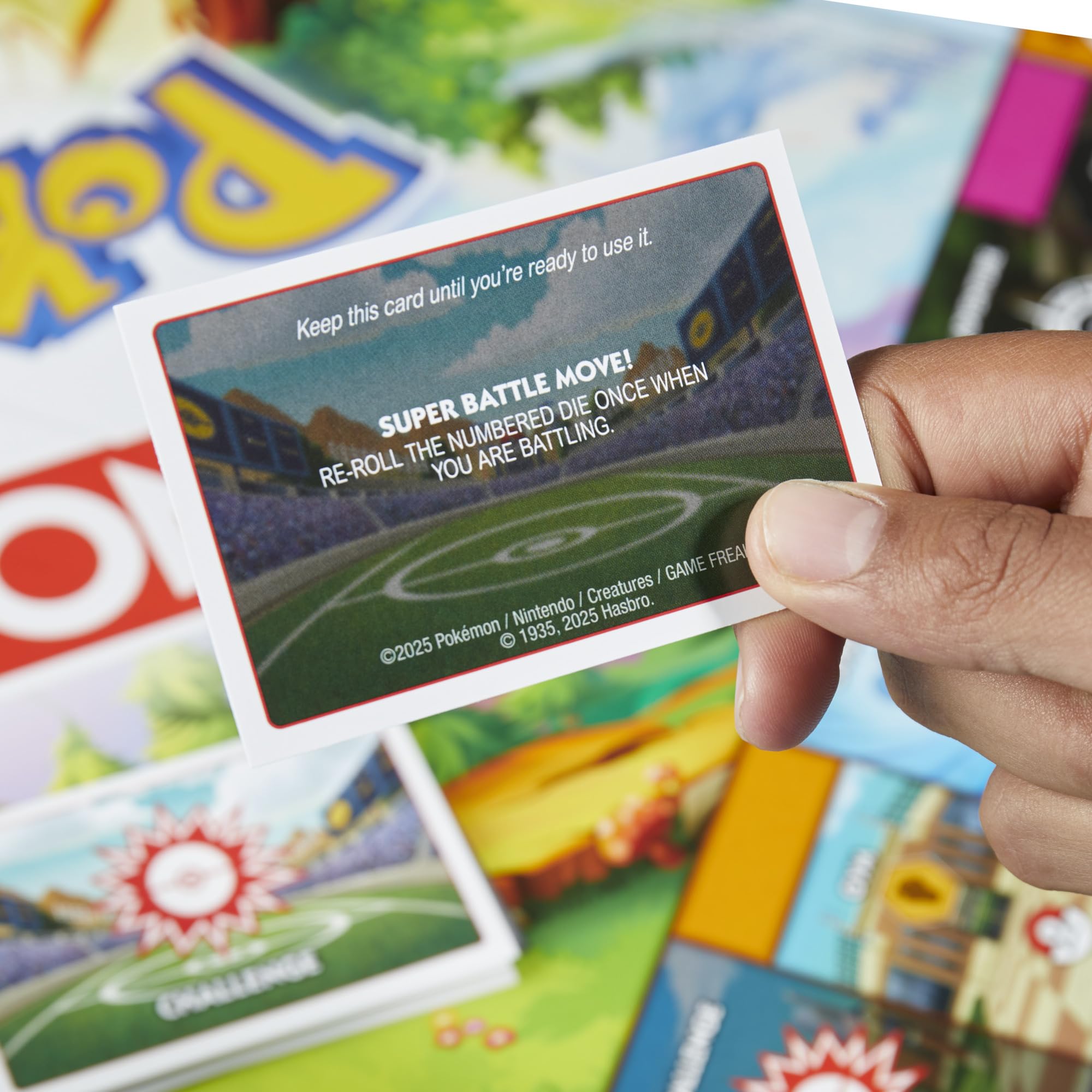 Gym location artwork from Monopoly Pokémon Edition supports strategic battles