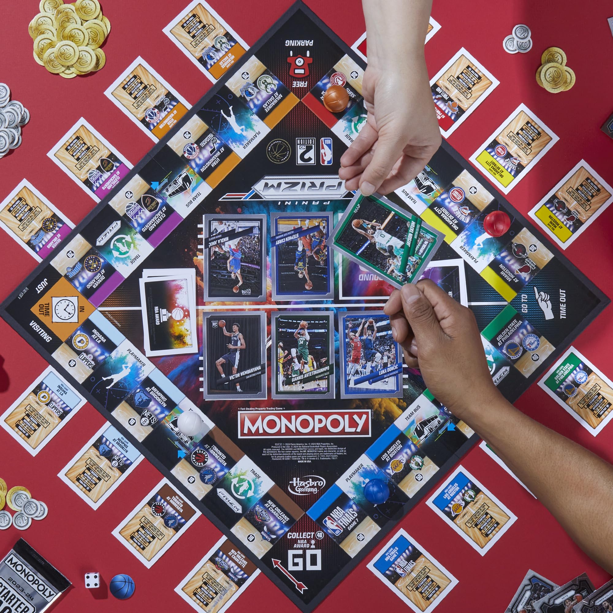 Monopoly Prizm NBA 2nd Edition draft picks scene captures players being selected