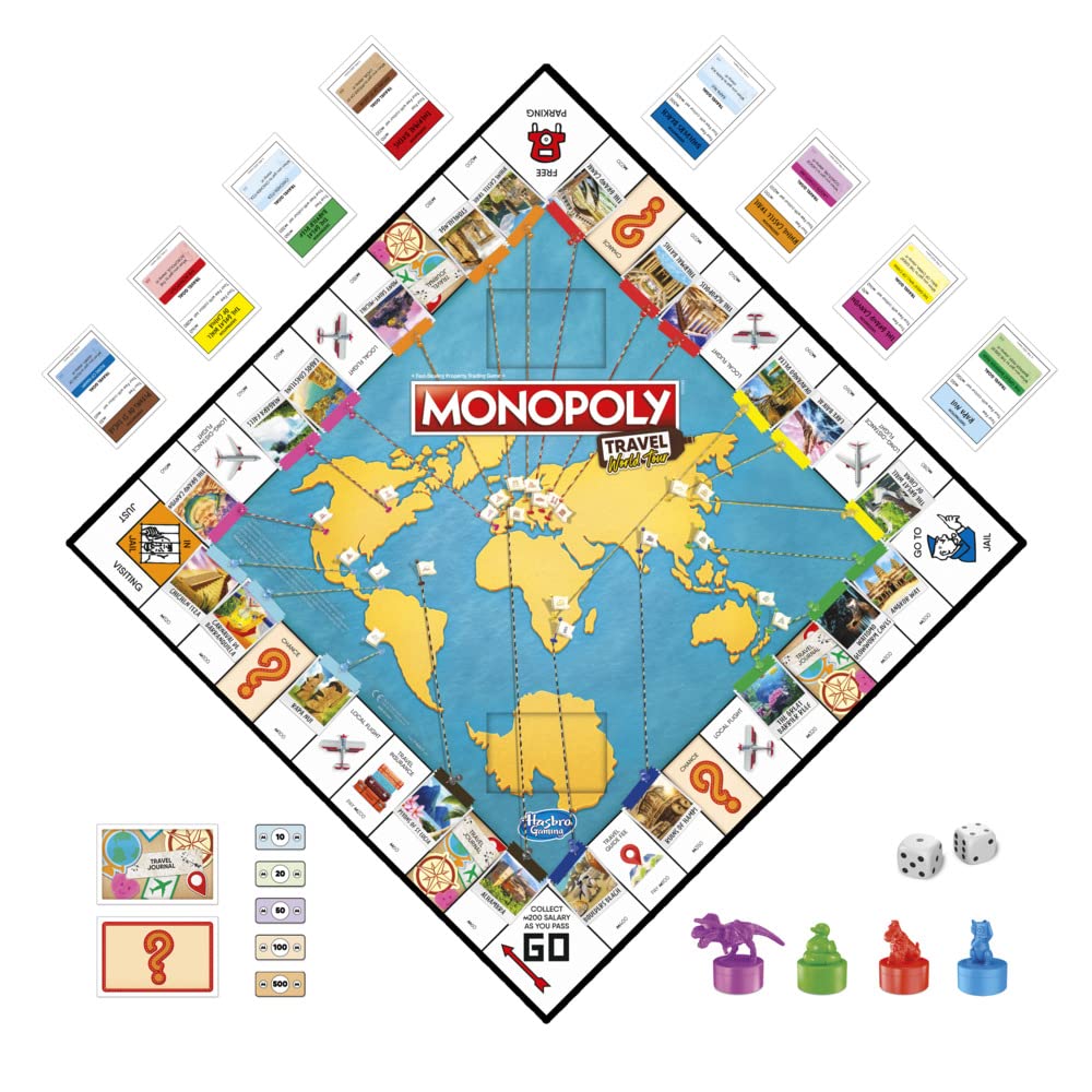 Monopoly Travel World Tour destination sites showcase global landmarks for learning through play