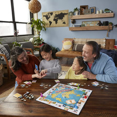 Monopoly Travel World Tour family game night boosts teamwork and fun