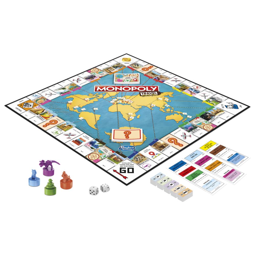 Monopoly Travel World Tour travel journey cards create unique game dynamics