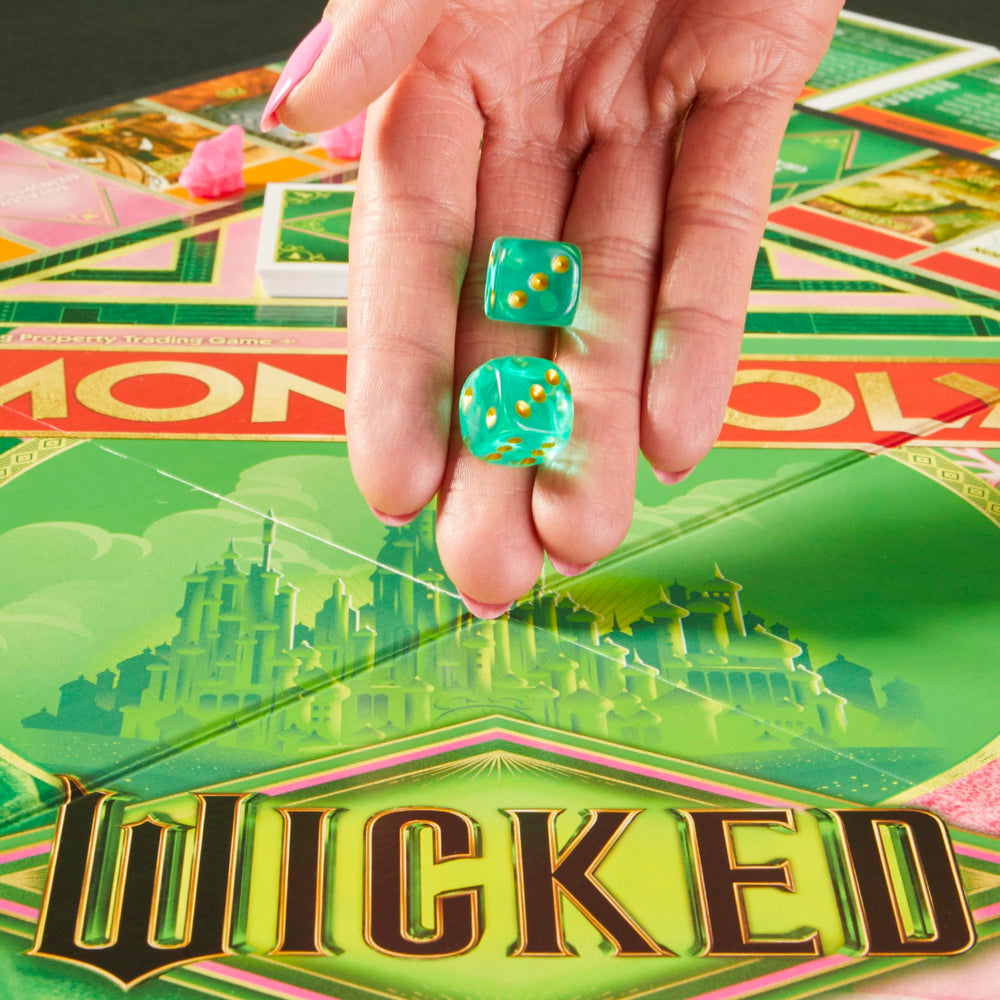 Monopoly Wicked Edition Elphaba hat token adding thematic flair to play.
