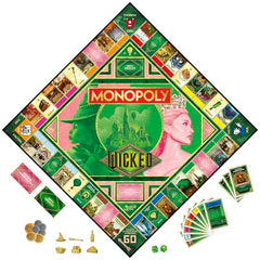 Monopoly Wicked Edition Rejoicify card showcases film moments for twists.