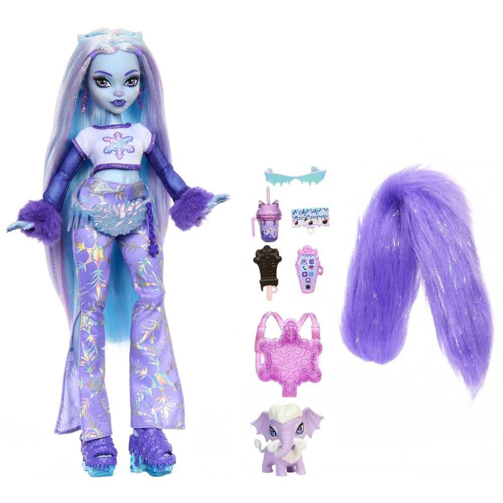 Abbey Bominable doll snow backpack supports travel-themed play