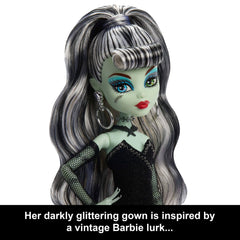 Monster High Frankie Stein hoop earrings add retro glamour for role-play.