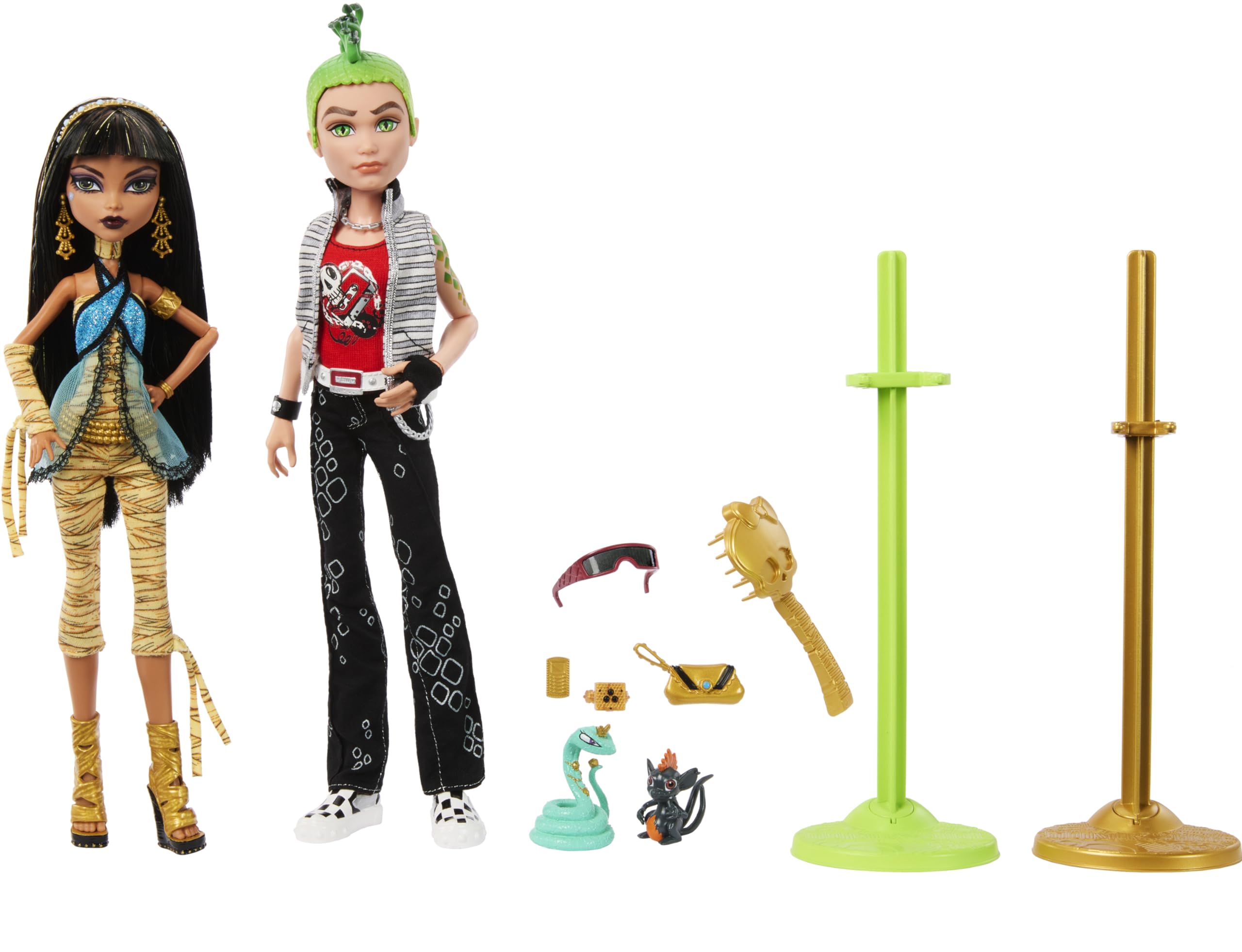 Monster High Deuce Gorgon creeproduction doll accessories with shades and Perseus pet.