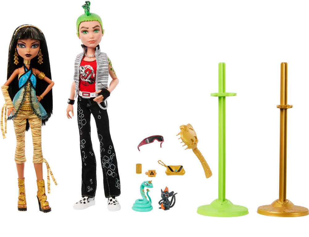 Monster High Deuce Gorgon creeproduction doll accessories with shades and Perseus pet.