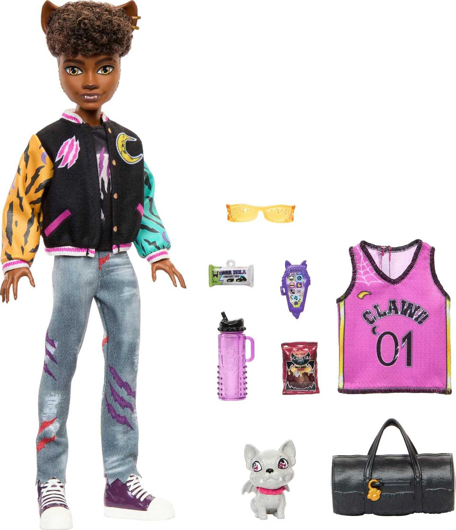 Monster High Clawd Wolf doll ready for imaginative play with articulated joints