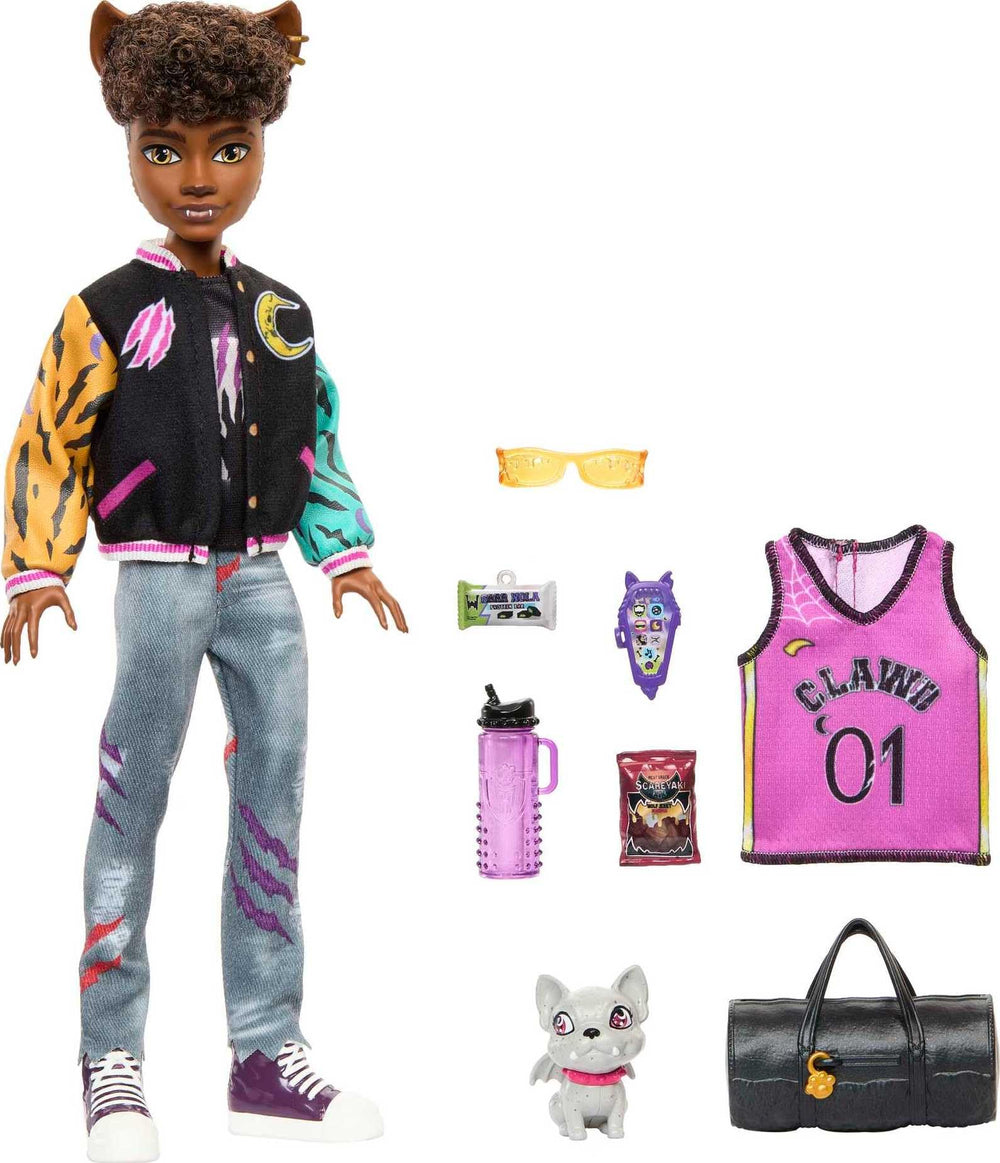 Monster High Clawd Wolf doll ready for imaginative play with articulated joints