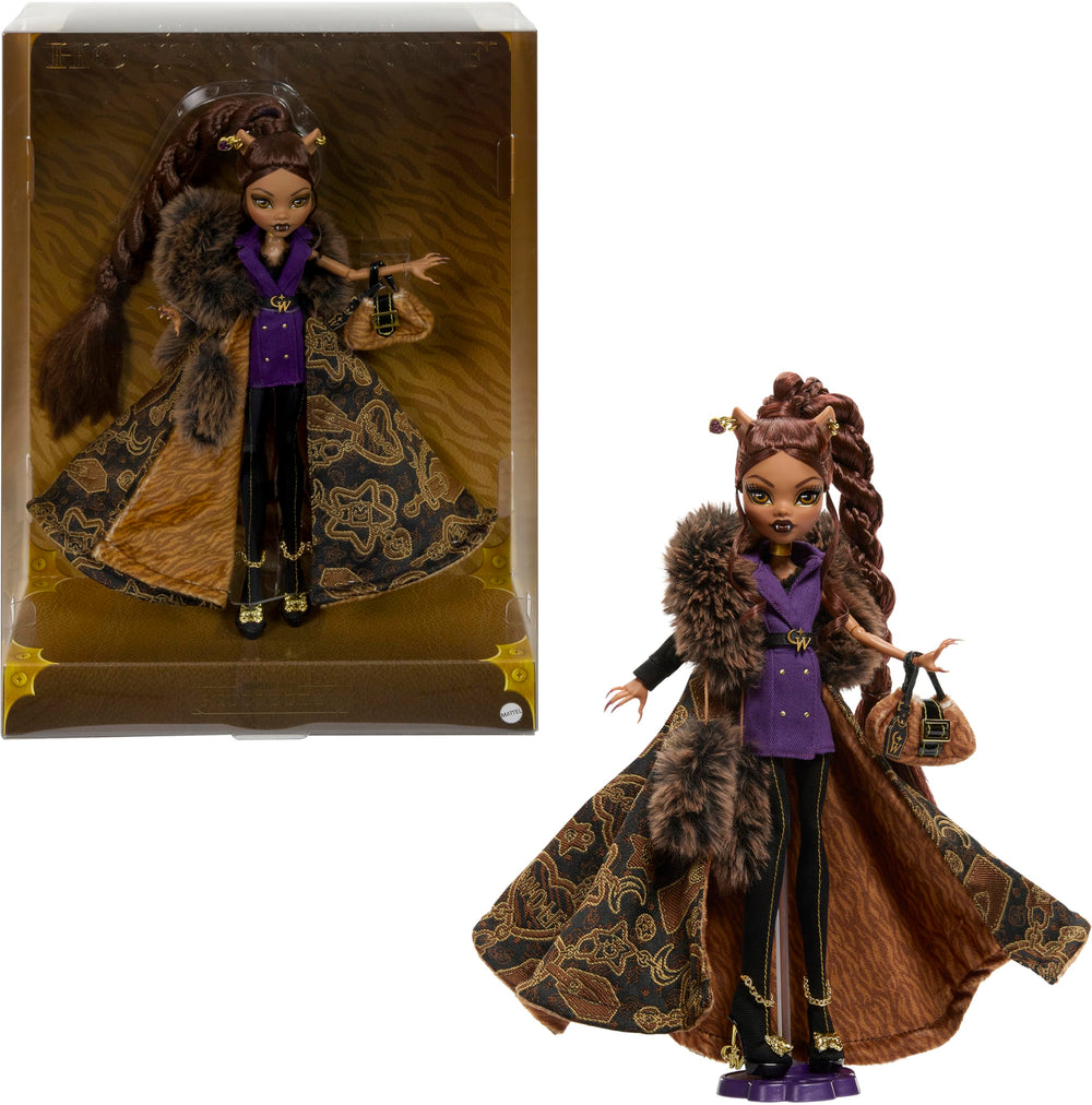 Monster High Clawdeen Wolf faux fur coat for a dramatic display