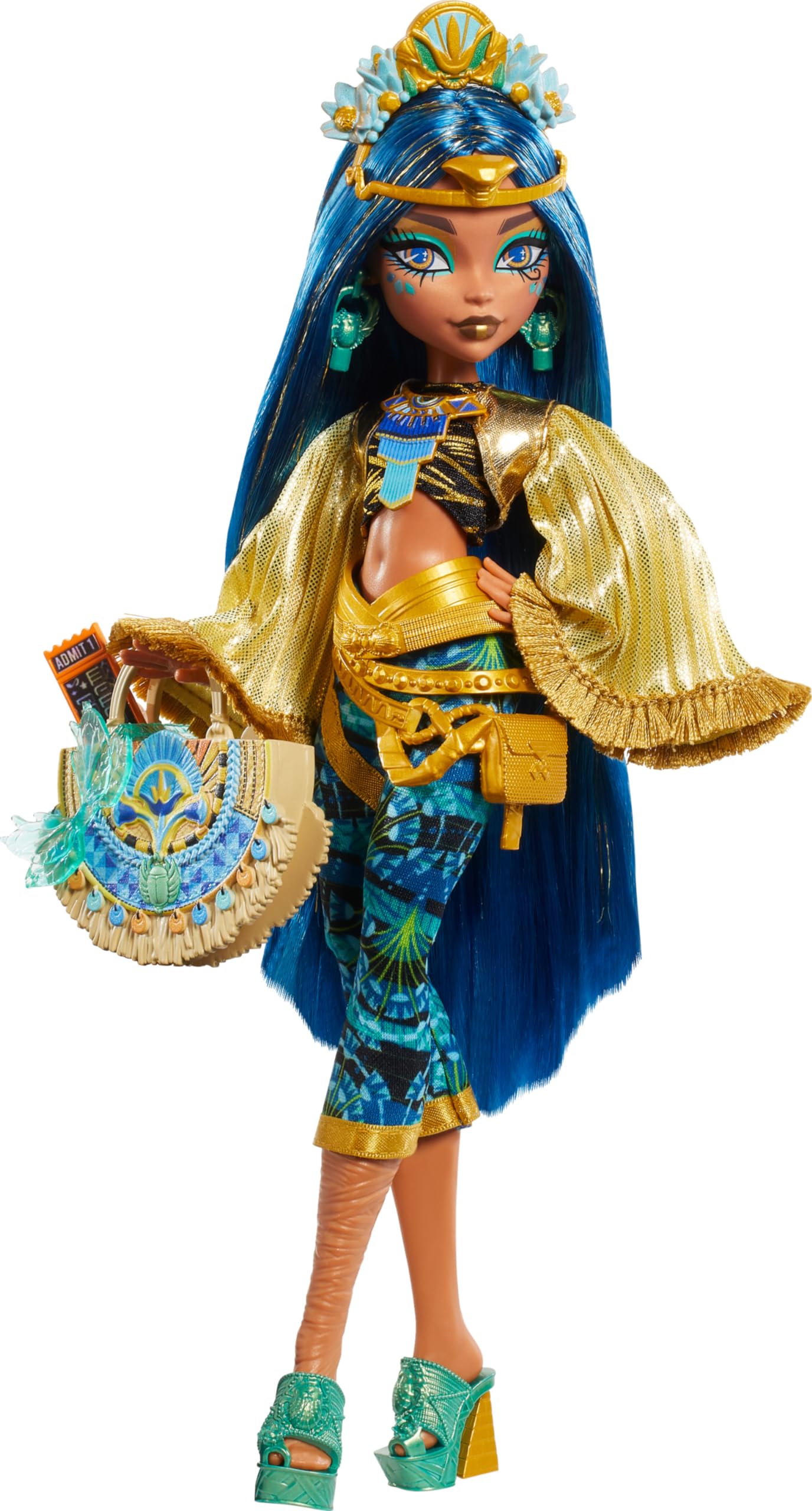 Monster High Cleo De Nile on stage in Monster Fest stage outfit for imaginative play