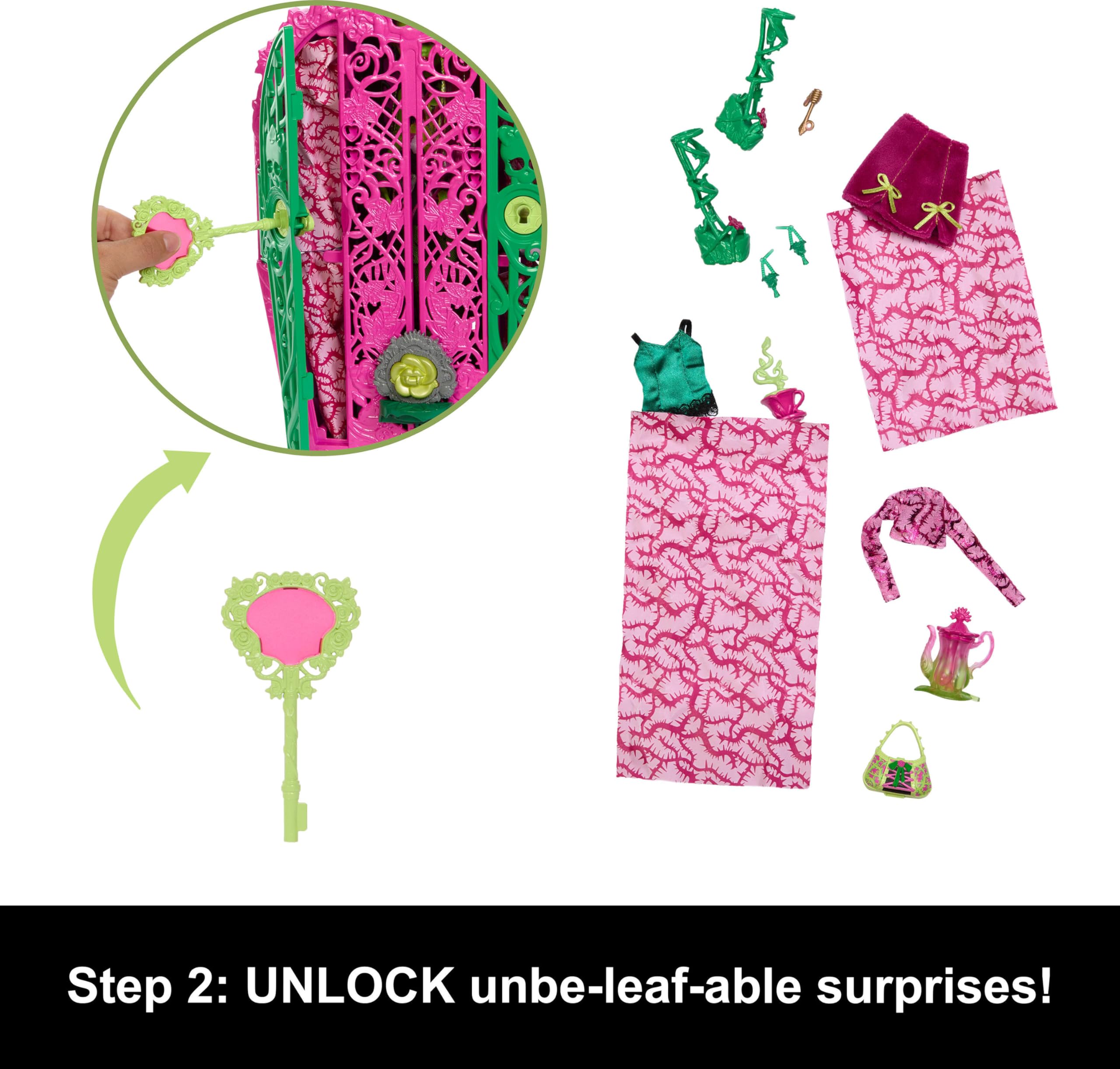 Monster High closet with clothes and accessories for mix-and-match outfits