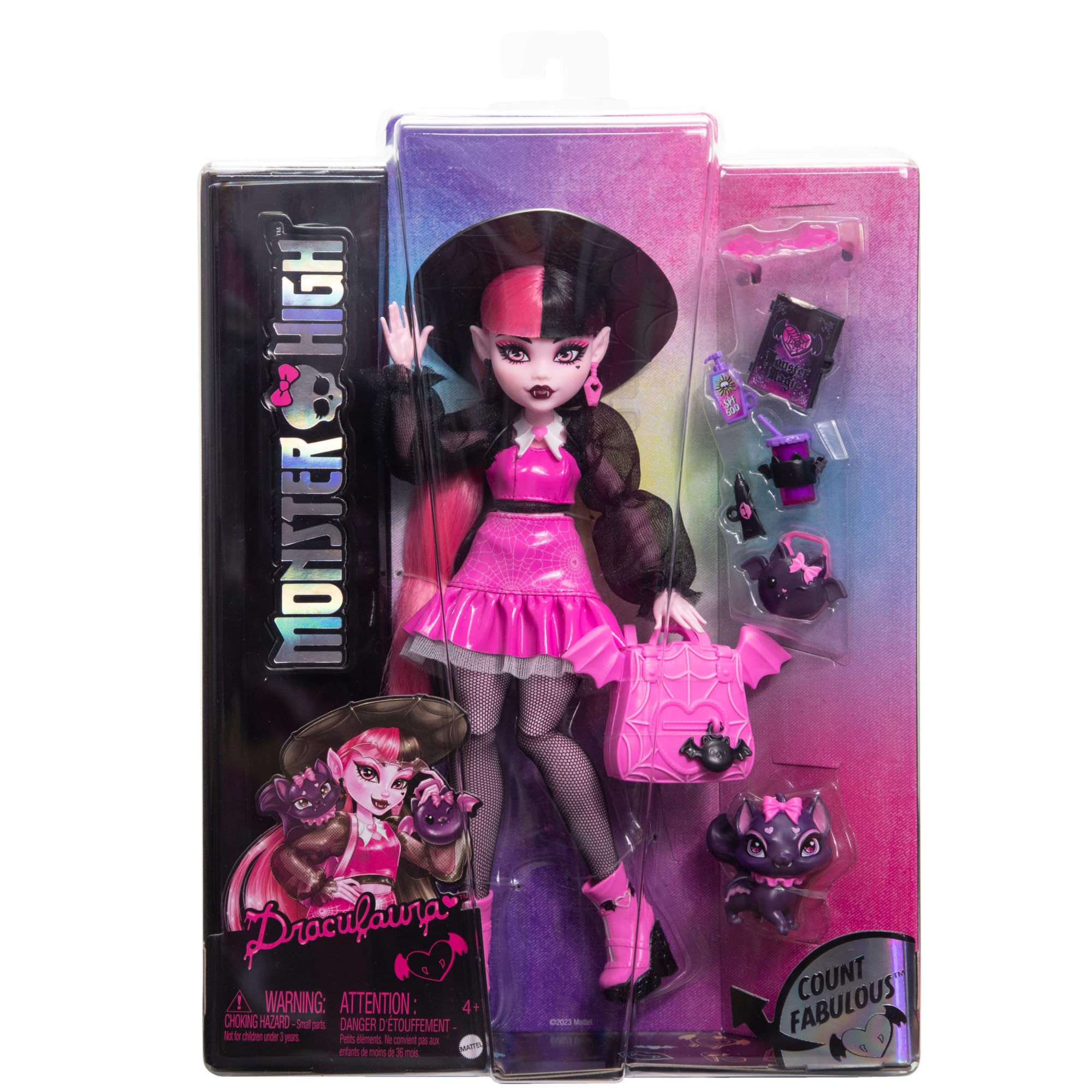 Monster High sunglasses and lip gloss accessories support stylish pretend adventures