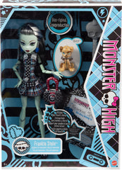 Doll stand supports posing and display with Frankie Stein.