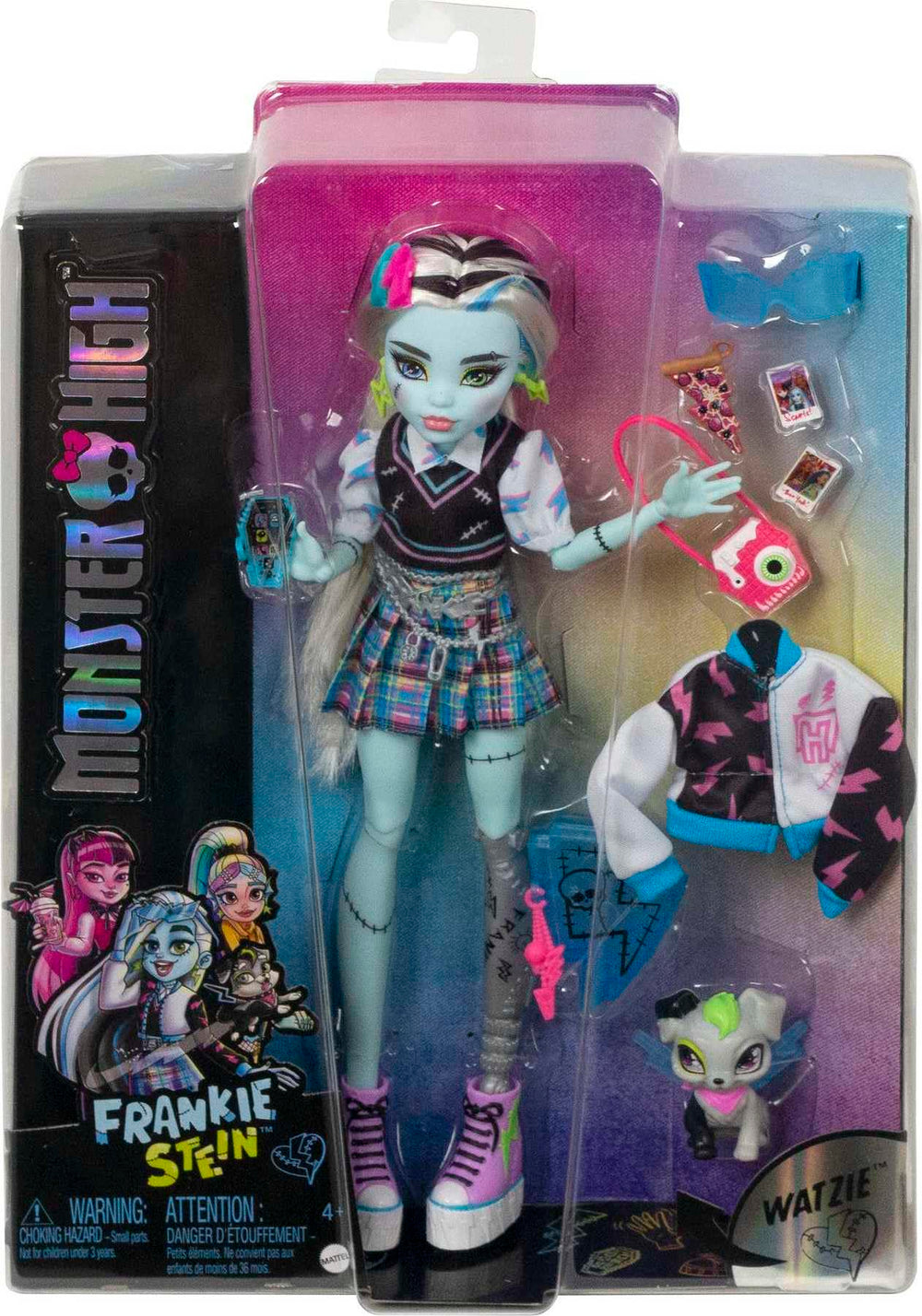 Frankie Stein voltage jacket and accessories spark imaginative outfits.