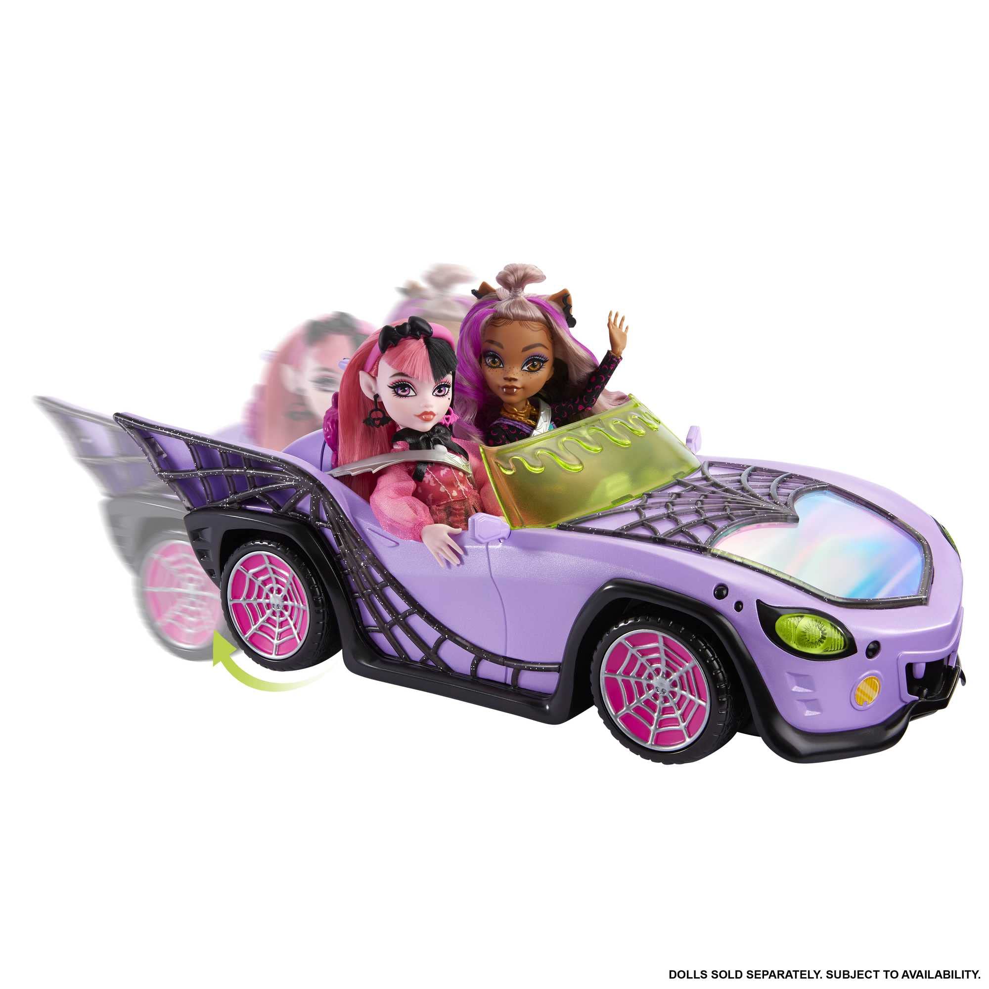 Monster High Ghoul Mobile comfortable four-doll seating for group play