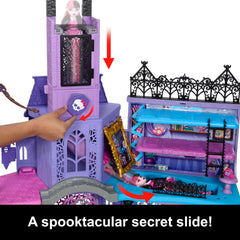 Monster High Haunted High School bathroom space for glam-ready styling and storytelling.