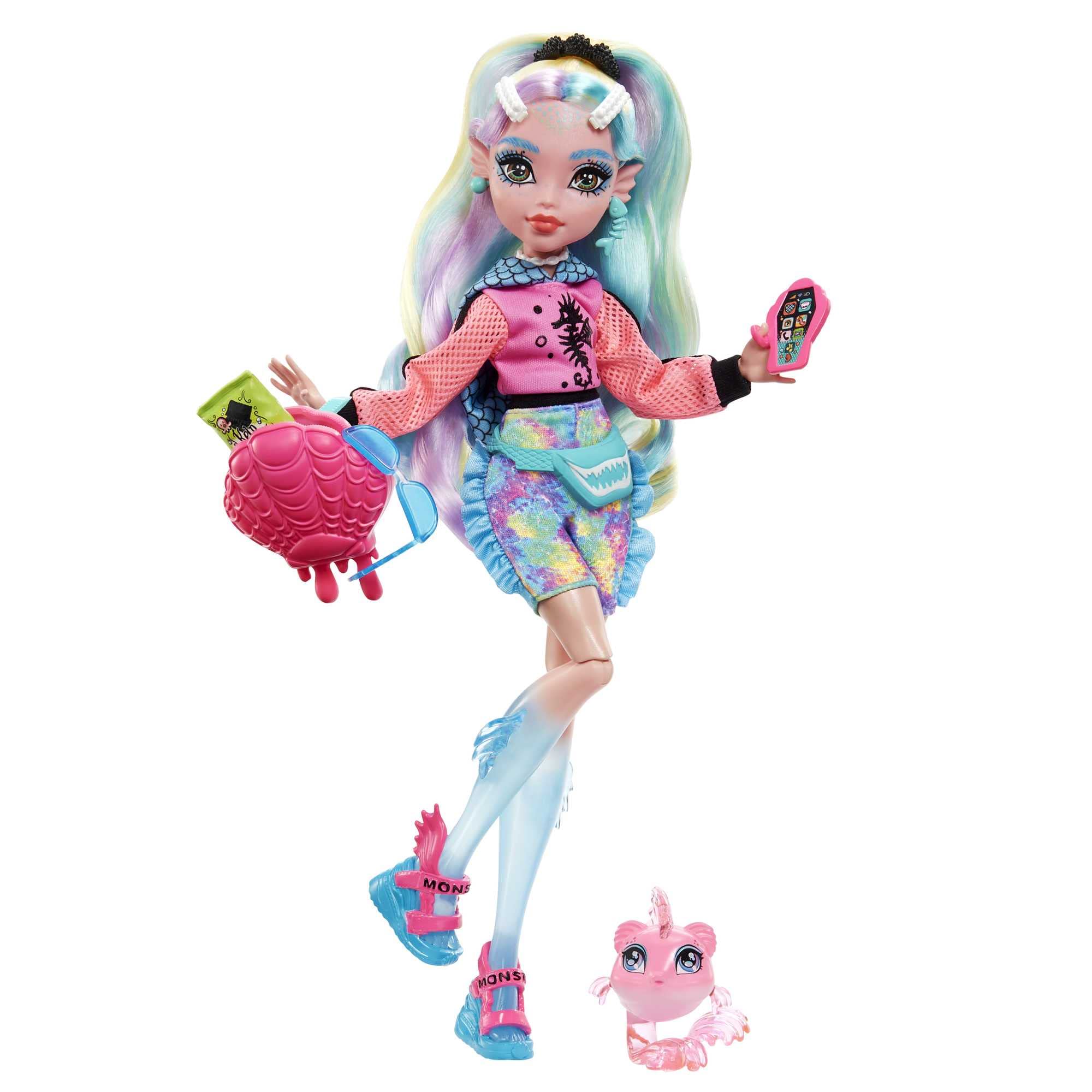 Monster High Lagoona Blue with colorful streaked hair for bold styling ideas