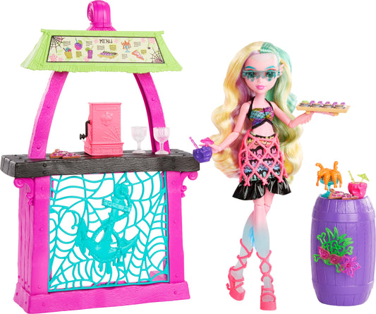 Lagoona Blue doll from Monster High in the Scare-adise Island playset for imaginative seaside play
