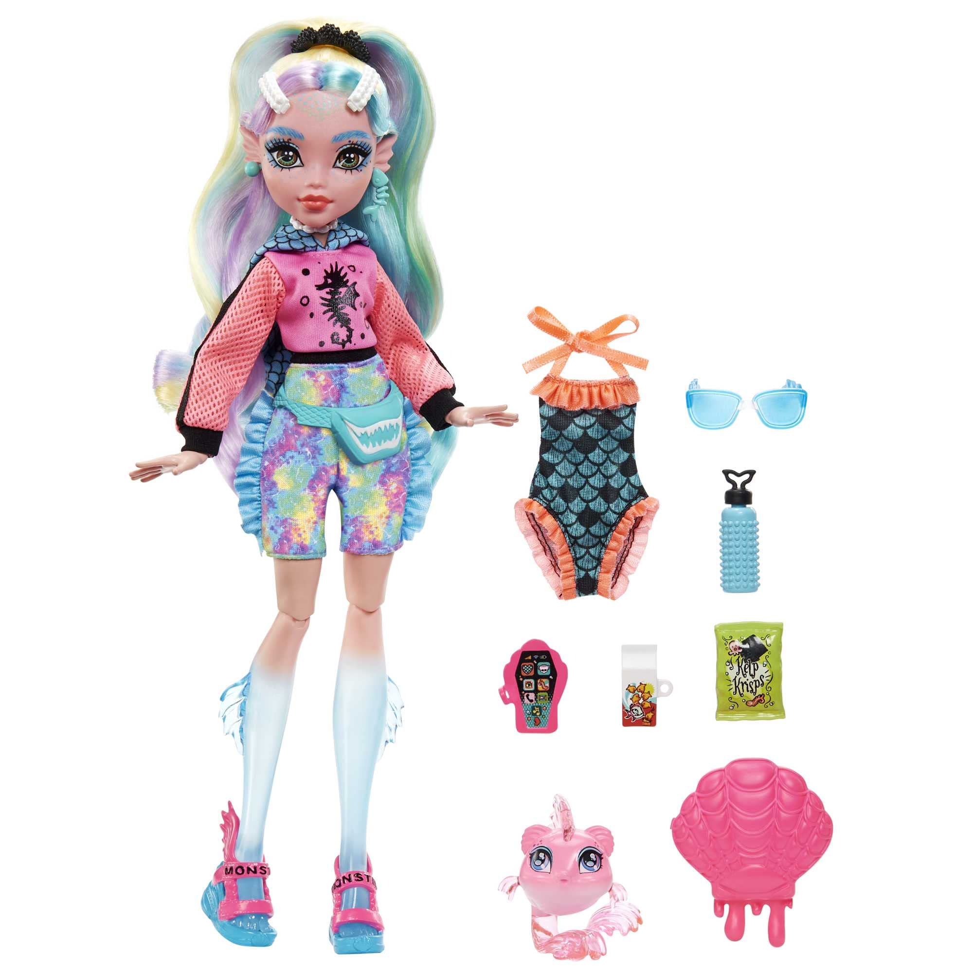 Monster High Lagoona Blue Neptuna pet fish enhances imaginative storytelling play