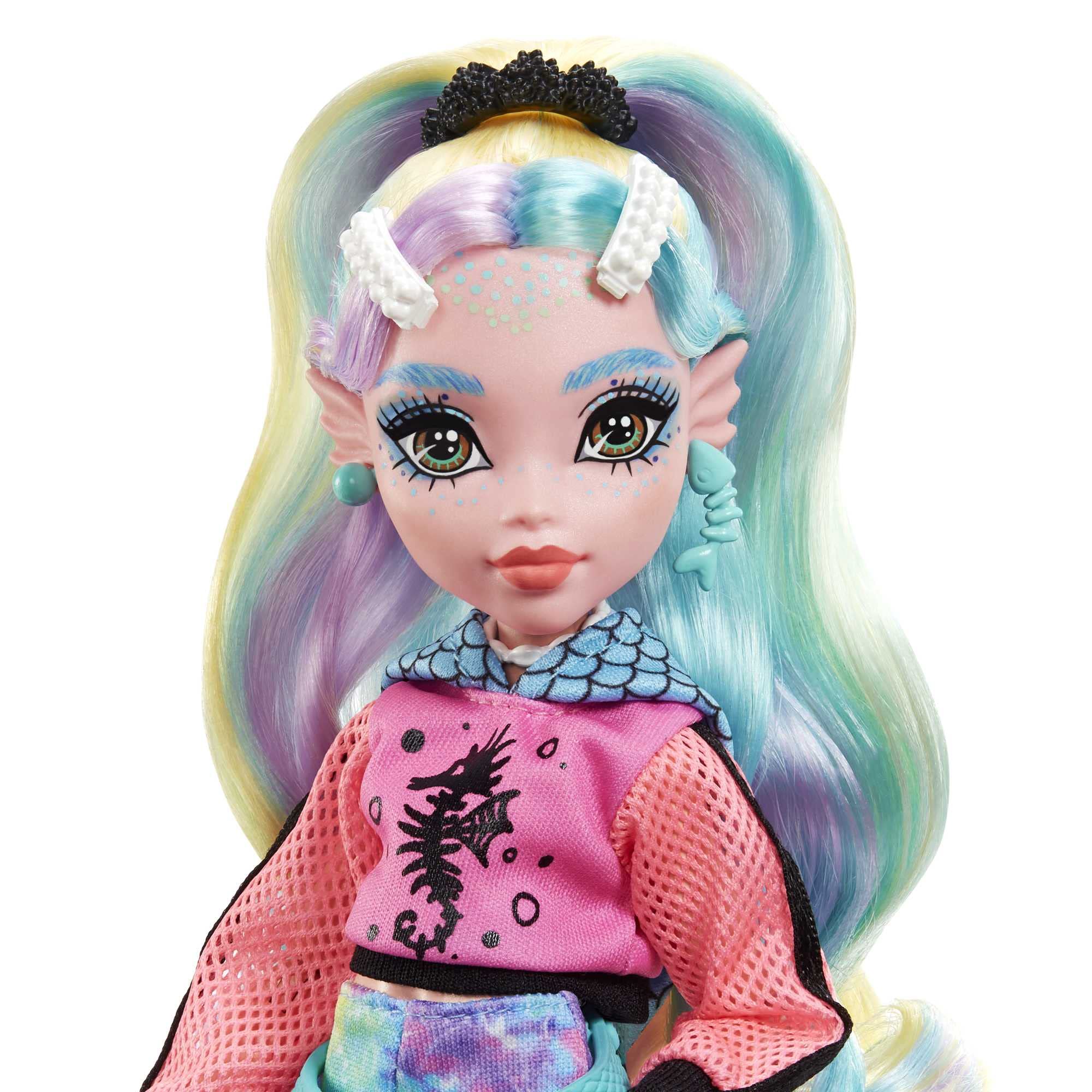 Monster High Lagoona Blue sea monster waist bag provides hands free play storage