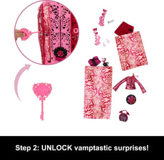 Monster High magnifying glass and map revealing clues for mystery play.