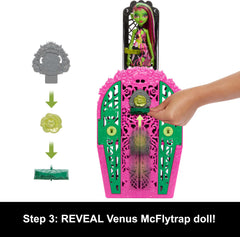 Monster High magnifying glass and map for clue-based discovery