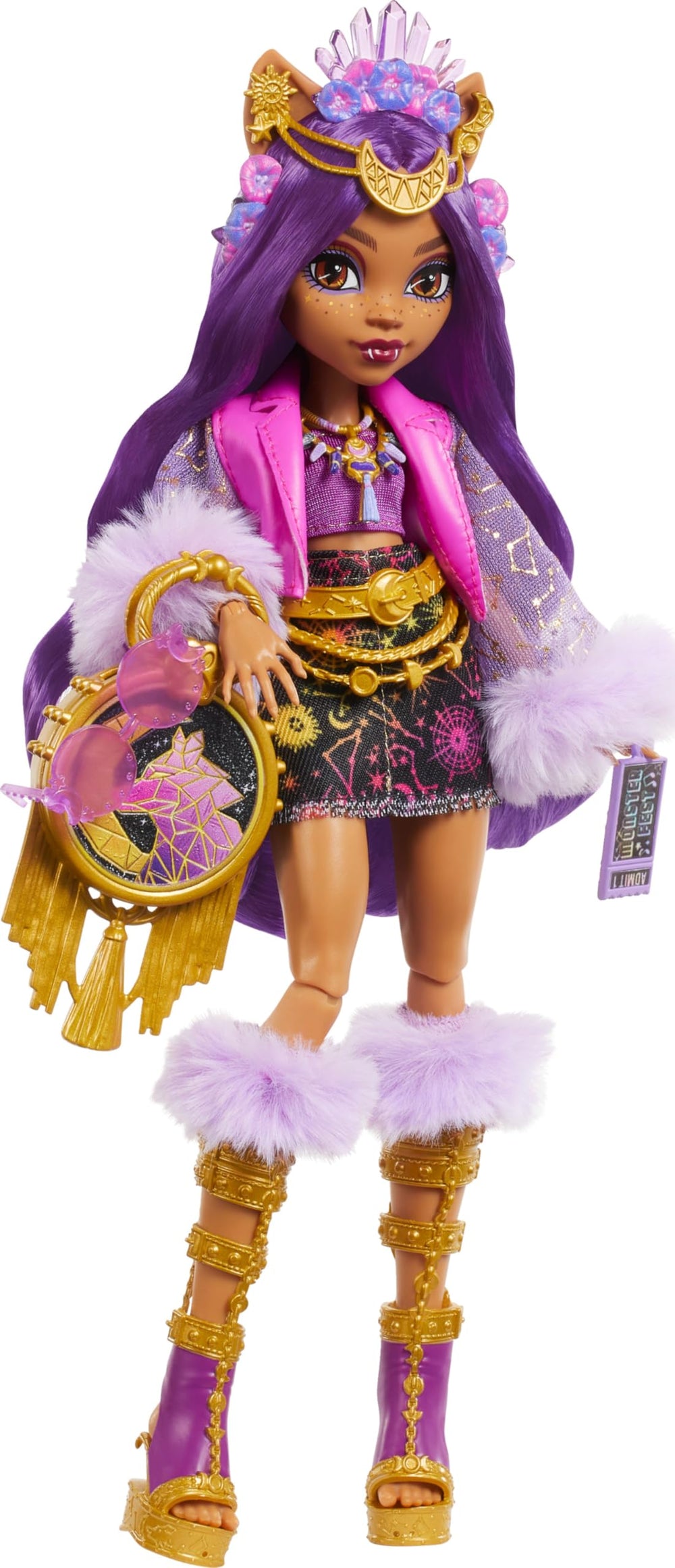 Monster High Monster Fest Clawdeen Wolf in glam outfit ready for imaginative play