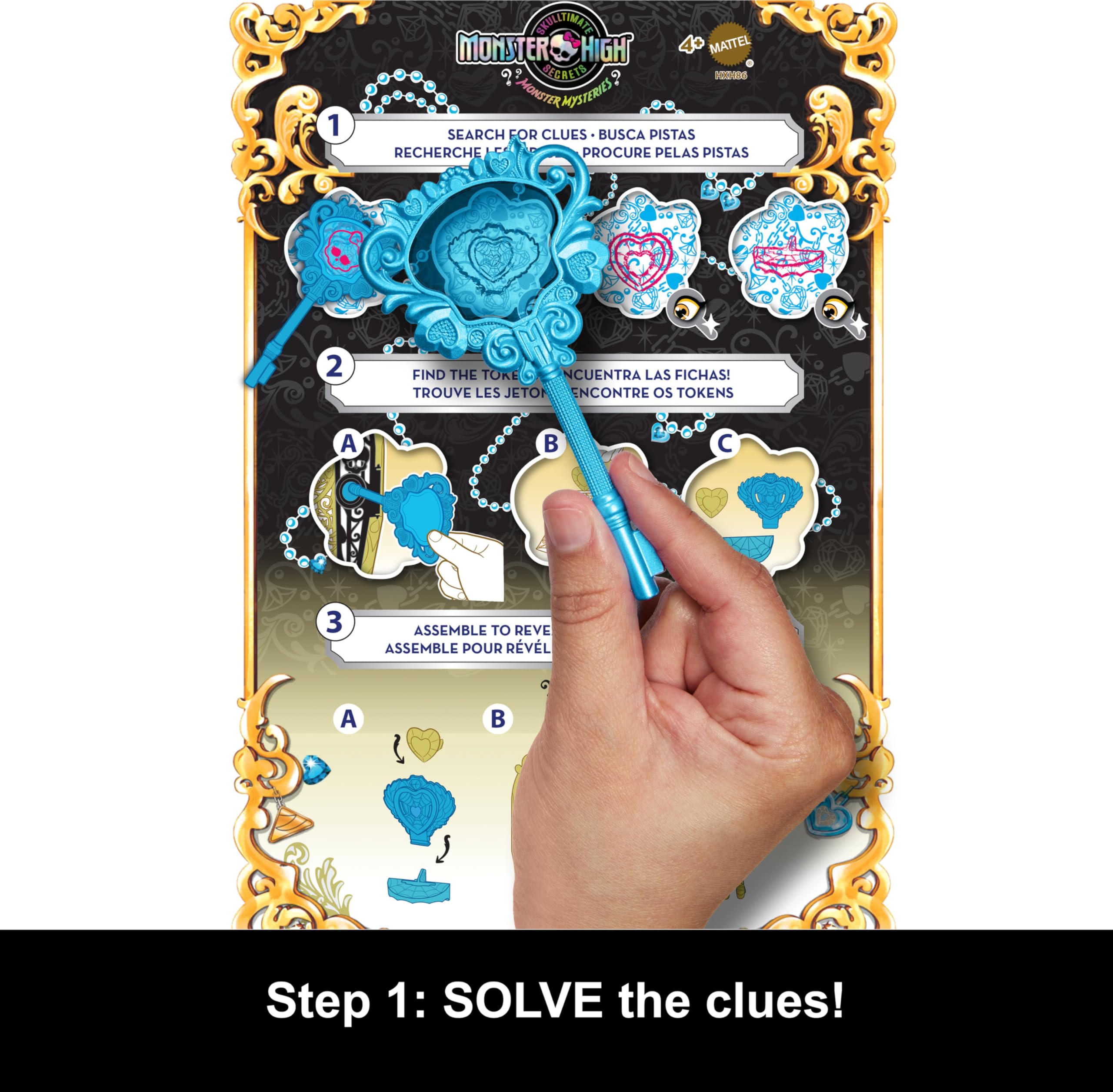 Mystery talisman and charms reveal during unboxing and storytelling.