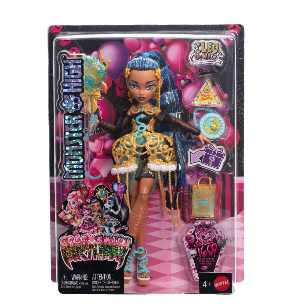 Monster High party accessories set, coordinates with Cleo De Nile for themed play.