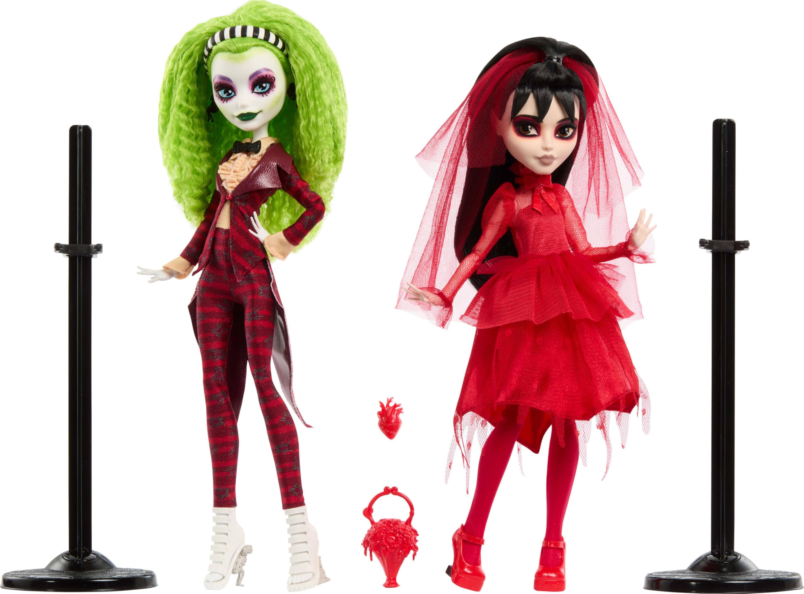 Monster High Skullector Beetlejuice-Lydia duo in deluxe packaging, ready for display.