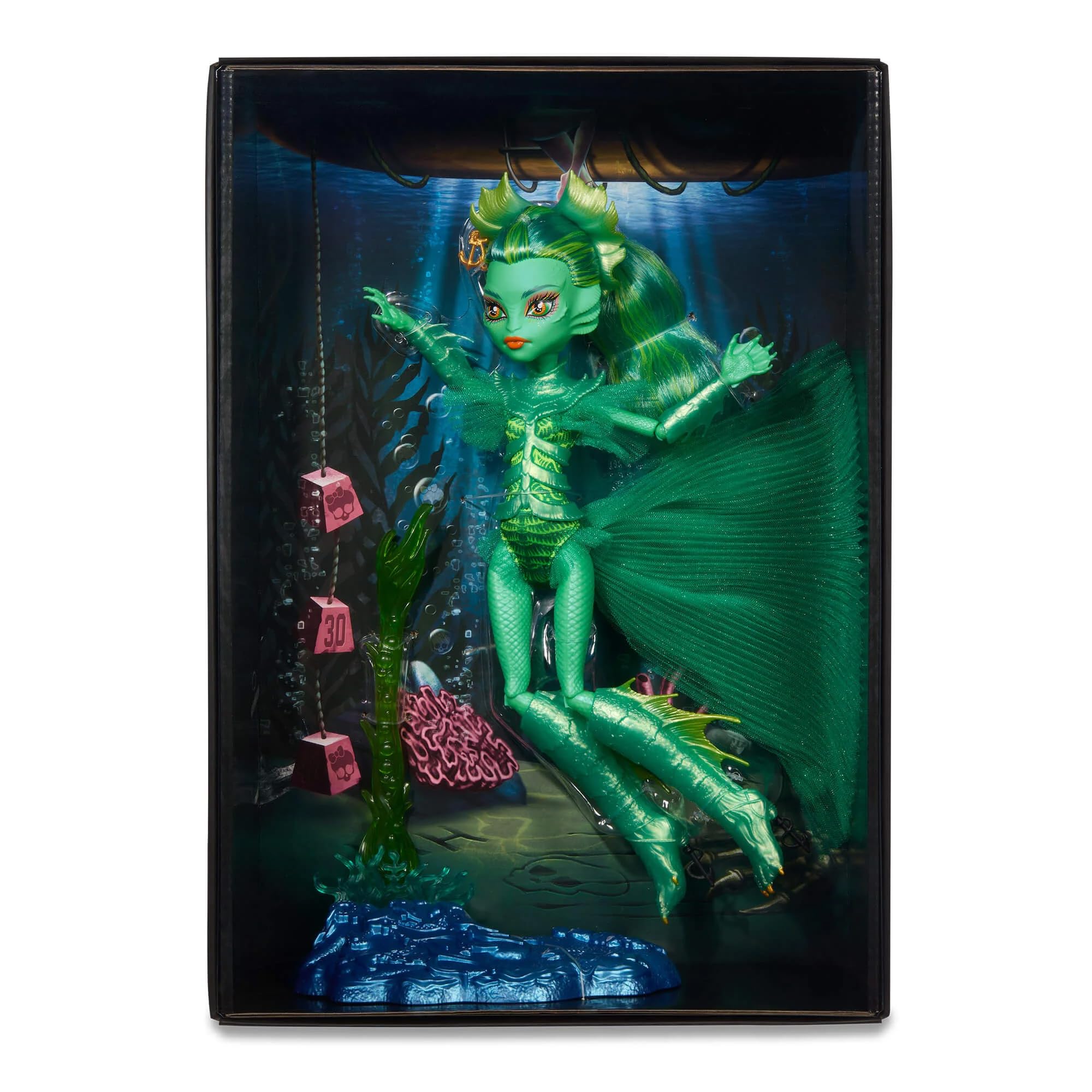 Monster High Skullector Creature from The Black Lagoon doll, new face sculpt detail for exclusivity