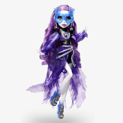 Monster High Spectra Vondergeist doll in dress detail, ghostly display-ready