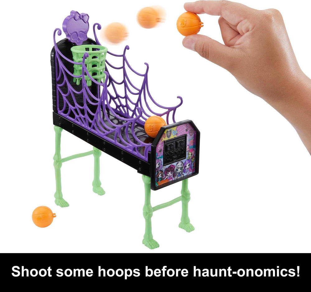 Monster High casketball arcade game adds playful breaks.