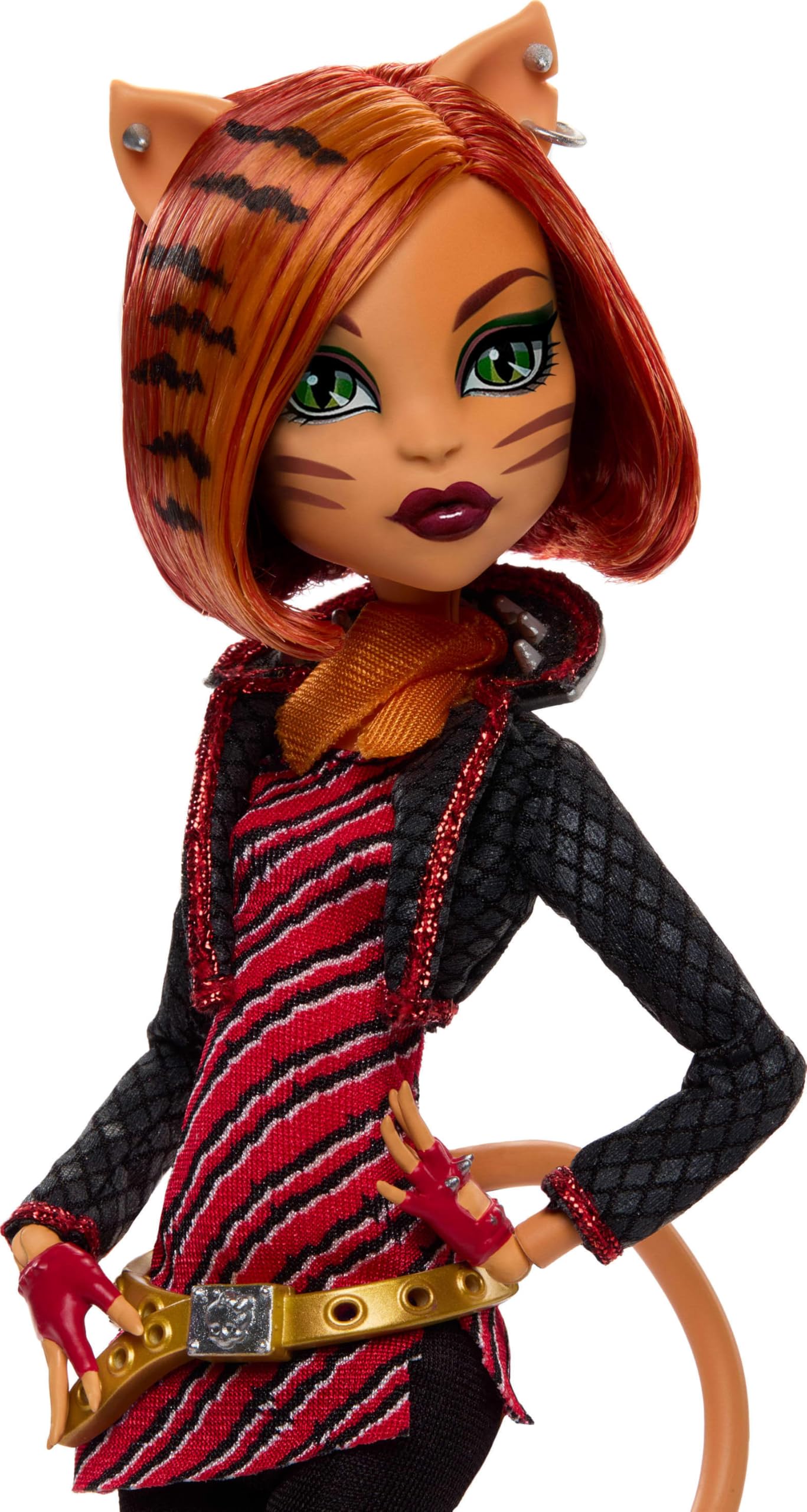Toralei boo-original outfit with tiger-striped blouse for stylish pretend play