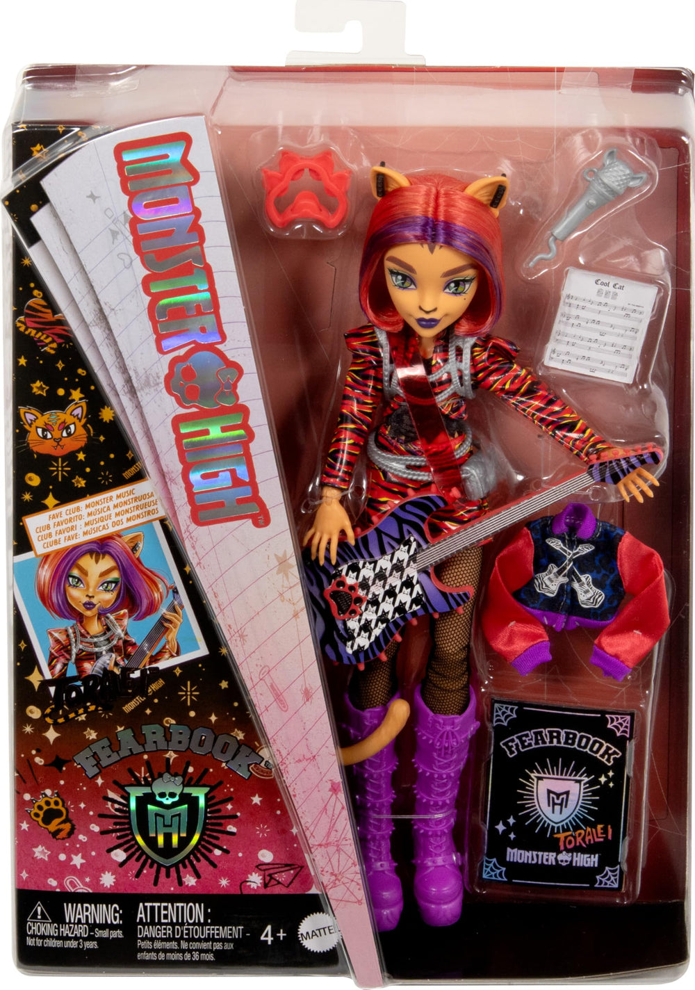 Monster High Toralei microphone and tambourine invite kids to jam along.