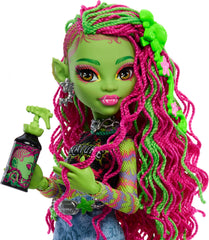 Backpack-equipped Venus McFlytrap doll enabling on-the-go storytelling