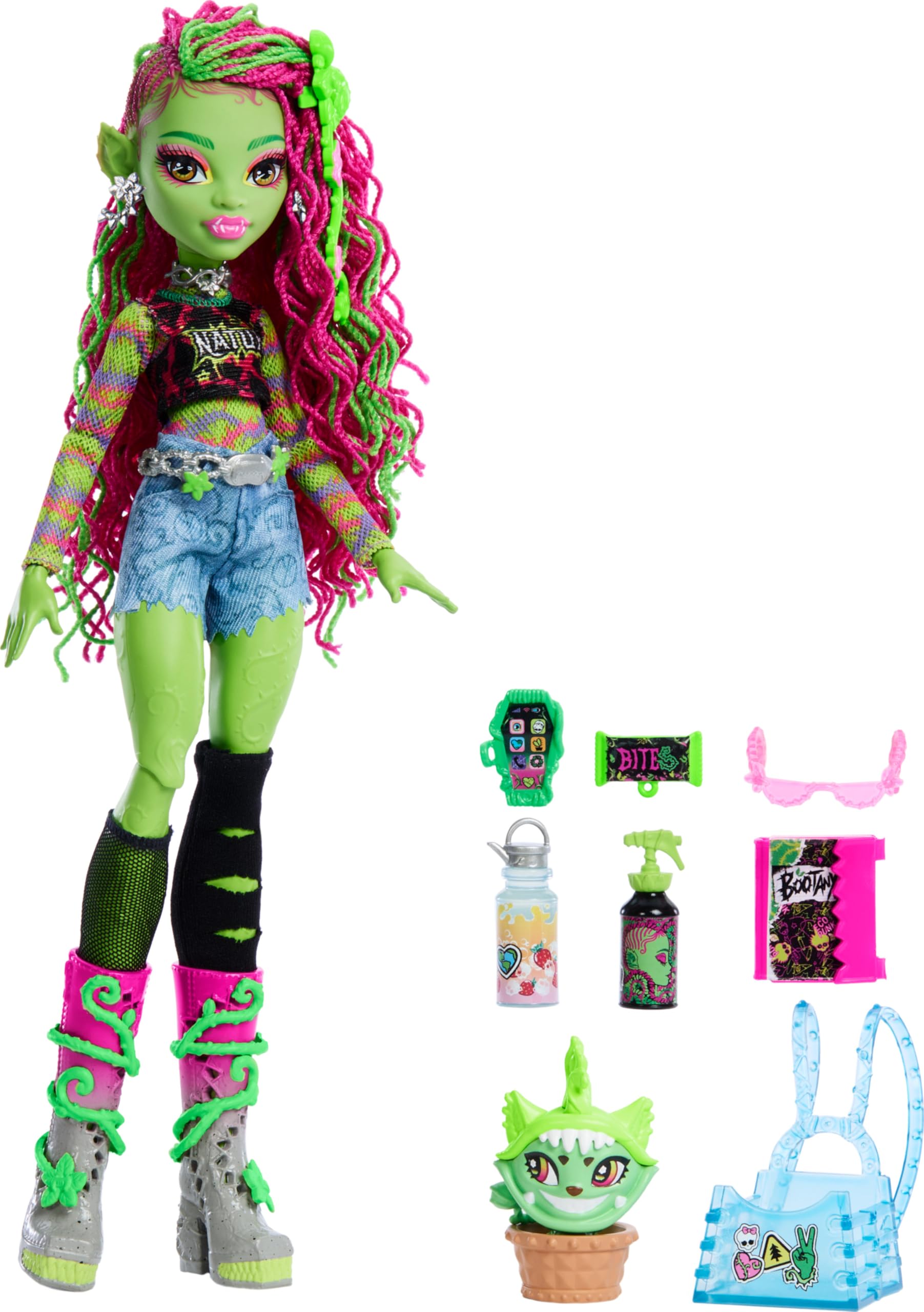 Venus McFlytrap doll with bite bar snack for pretend feasts