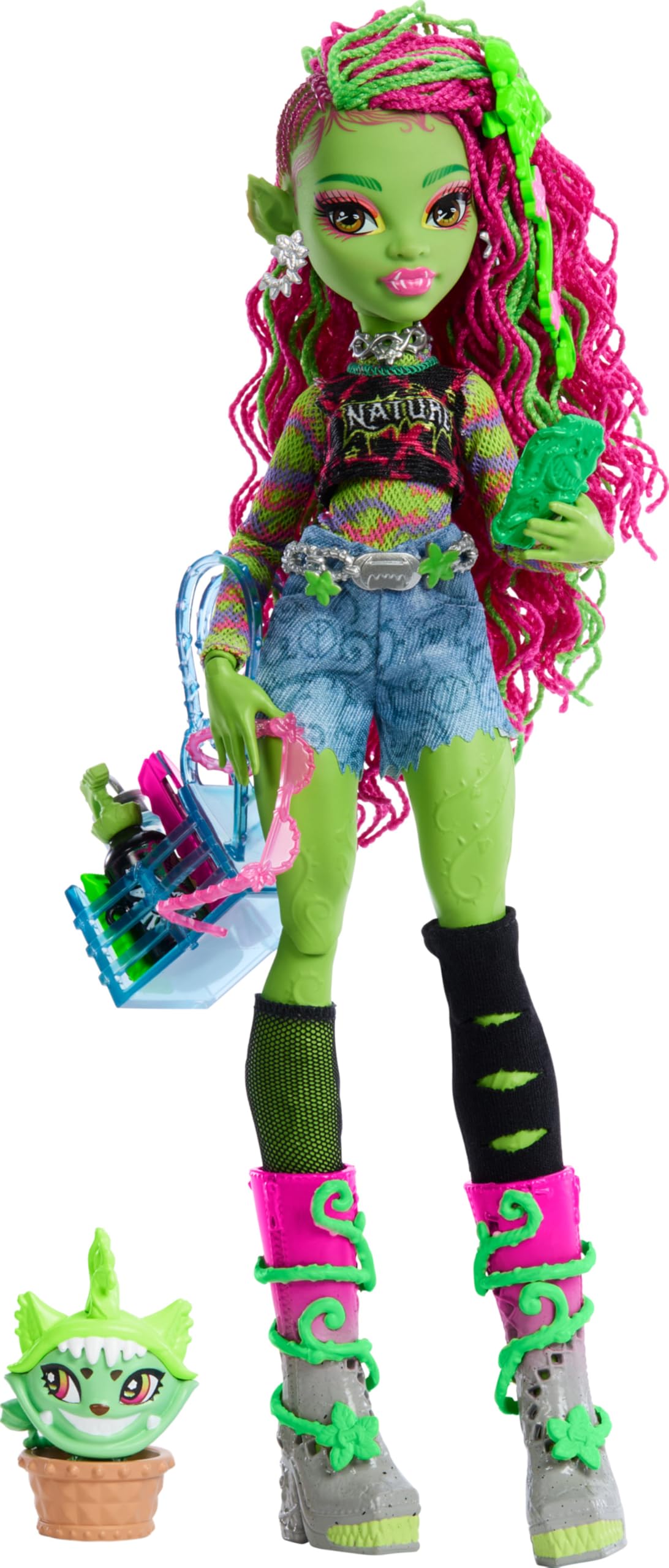 Monster High Venus McFlytrap doll in a nature-inspired outfit for imaginative play