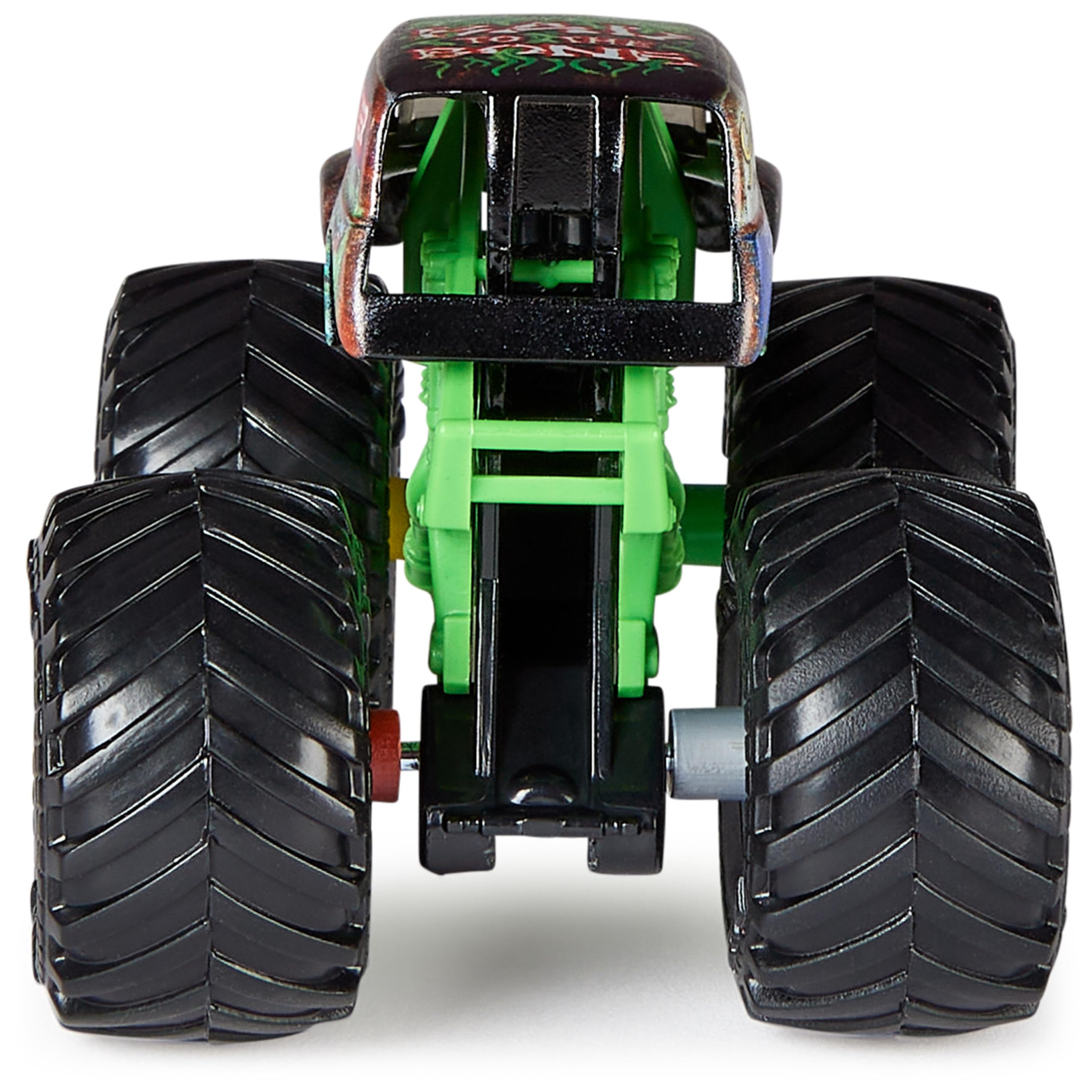 1:64 scale die-cast collection on display with Grave Digger and El Toro Loco