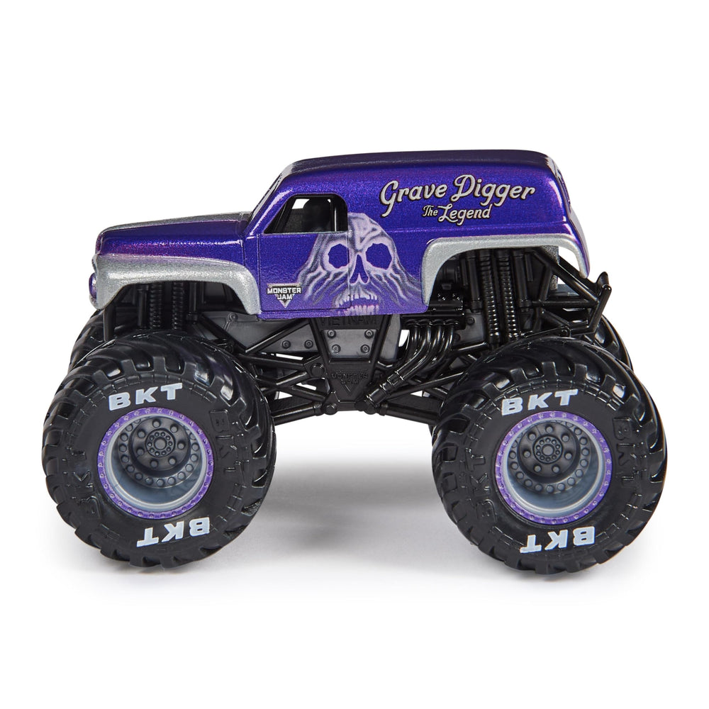 Monster Jam Grave Digger 1:64 chassis detail emphasizing build quality