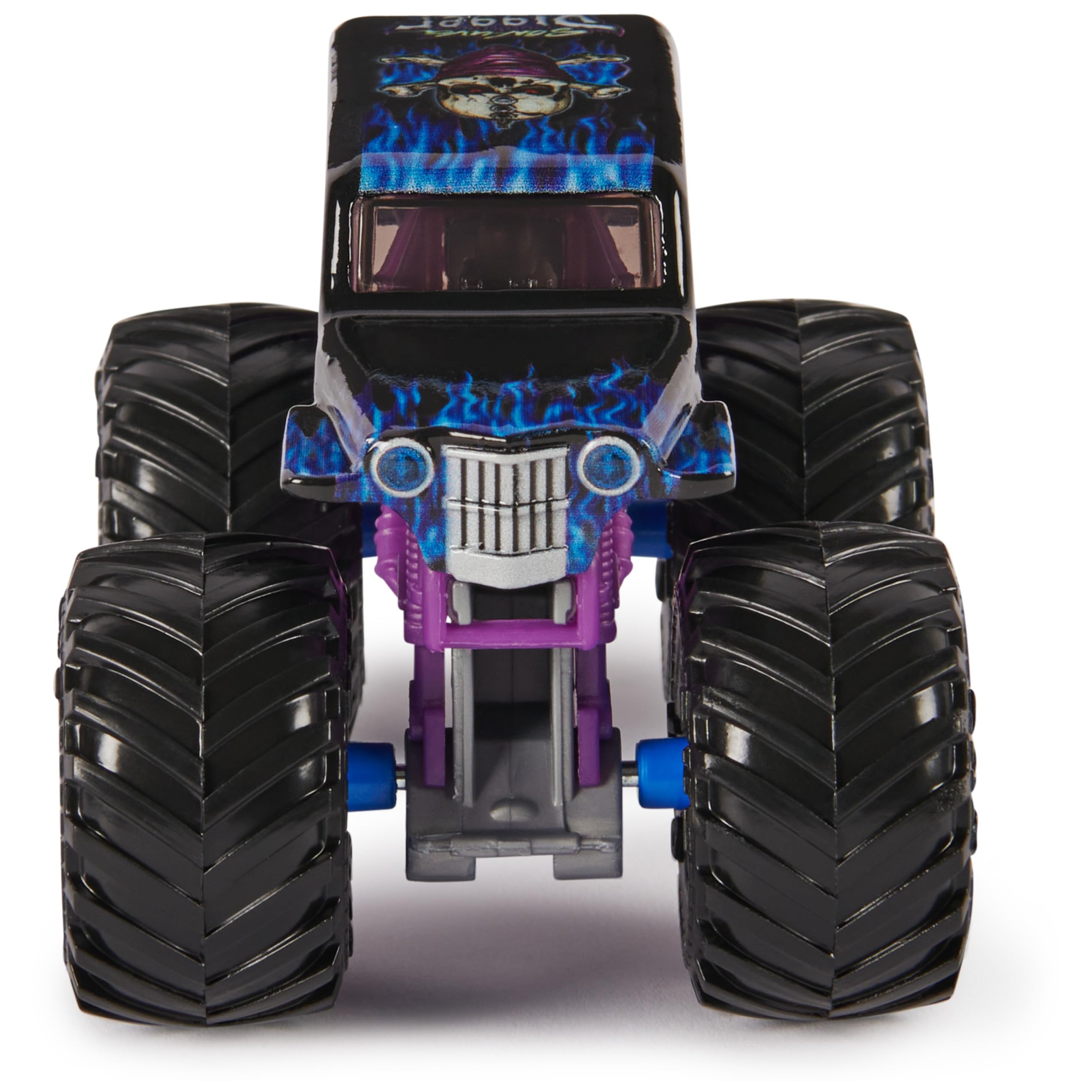 Monster Jam 1:64 truck ready for epic stunts and jumps during playtime.