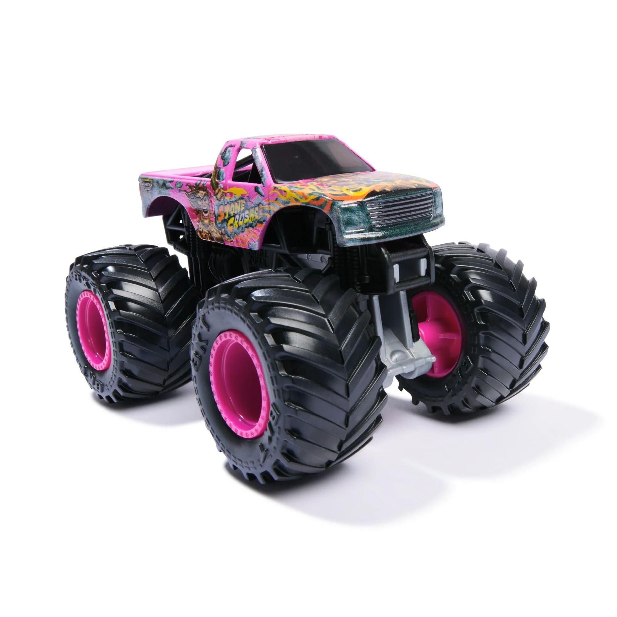 Monster Jam Danger Divas graphics detail side view highlighting authentic branding.