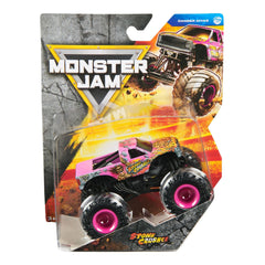 Monster Jam Stone Crusher diecast front view with bold graphics for display and collection.