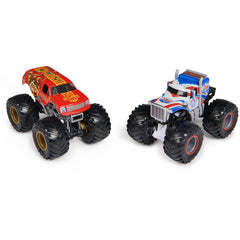 Monster Jam Lucas Stabilizer vs Jester side profile with vibrant graphics for play